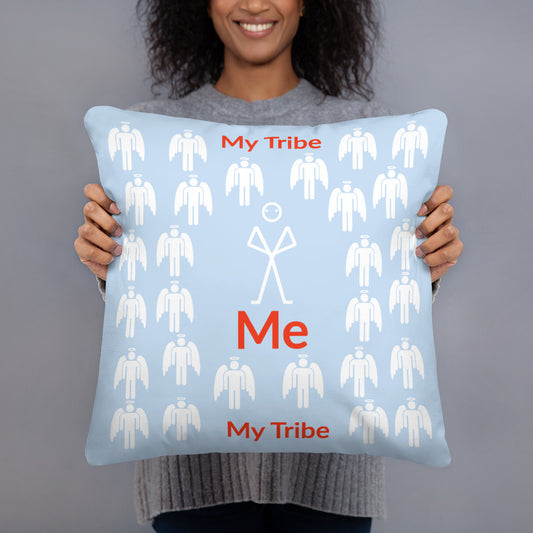 My Tribe Square Throw Pillow - Blue