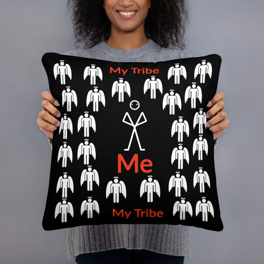 My Tribe Square Throw Pillow - Black