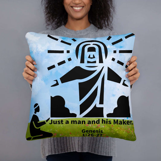 Man praying with God image