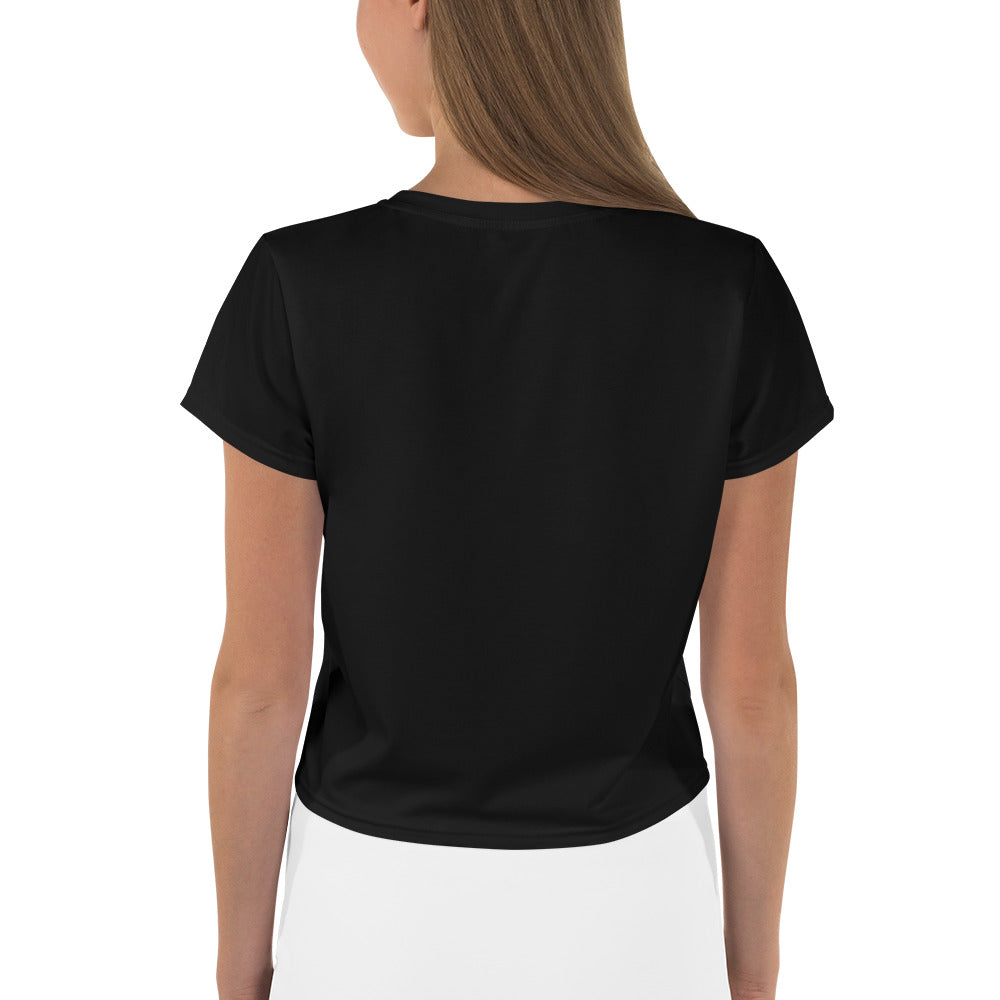 Godware Logo stretchy Crop Tee - Black/White