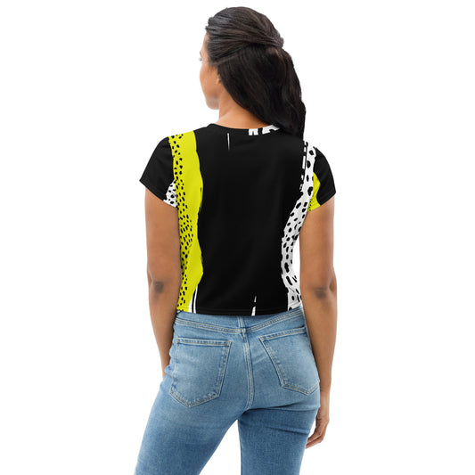 Godware Logo Stretchy Crop Top T-Shirt - Multi