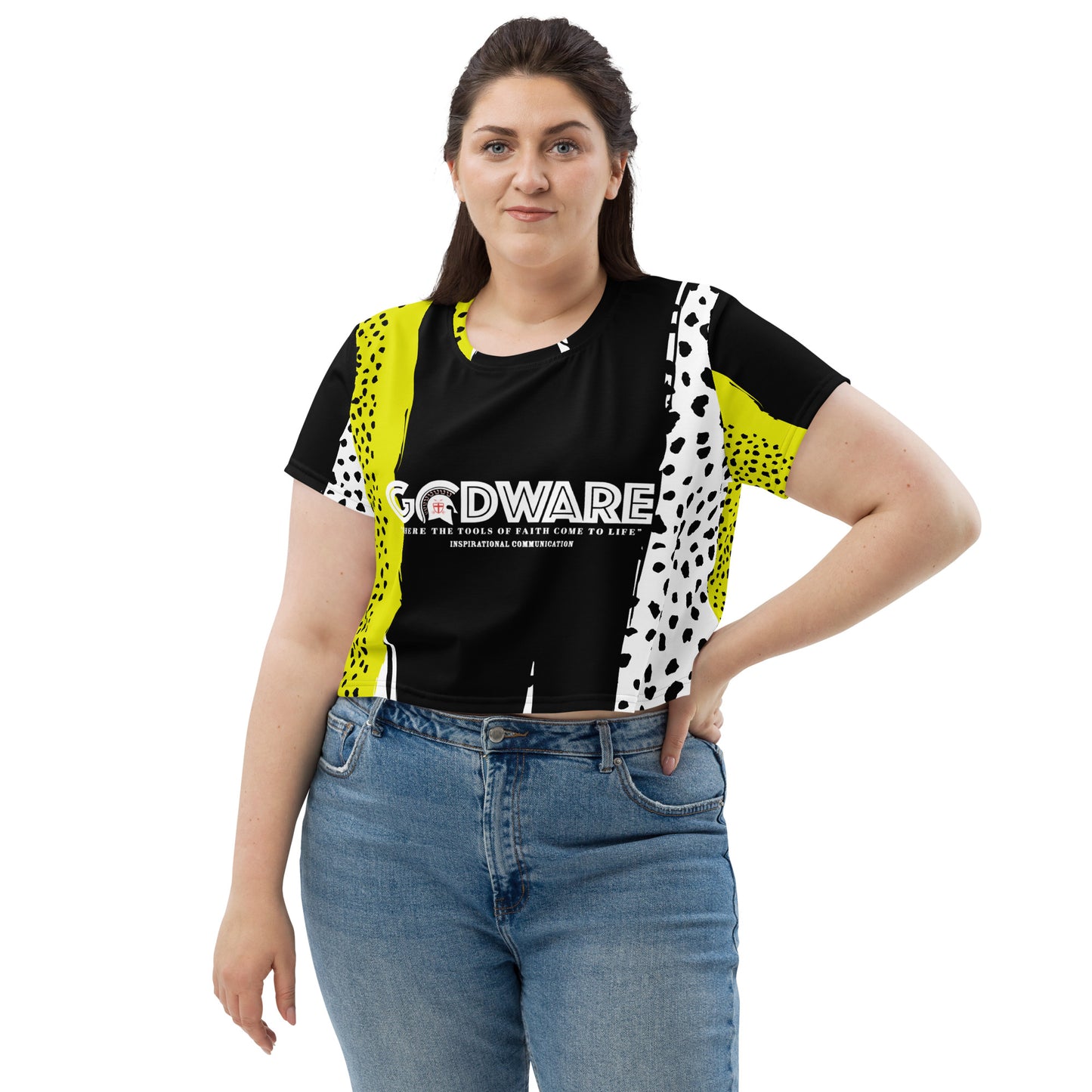 Godware Logo Stretchy Crop Top T-Shirt - Multi