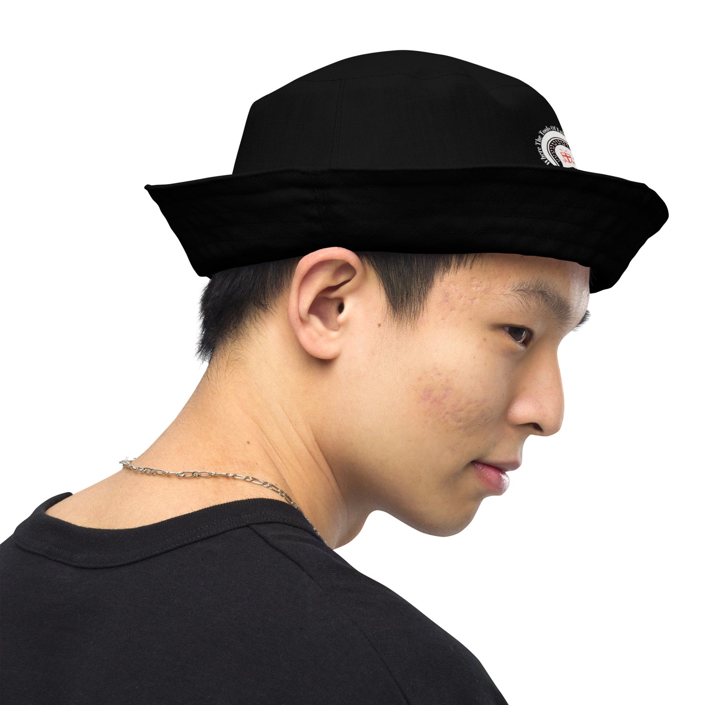 Unapologetically Blessed Reversible bucket hat - Black/Beige