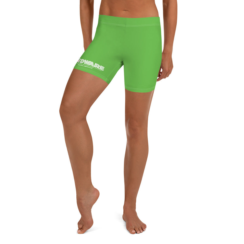 Godware Logo Stretchy Yoga Shorts - Green