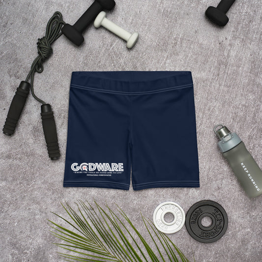 Godware Logo Yoga Shorts - Navy