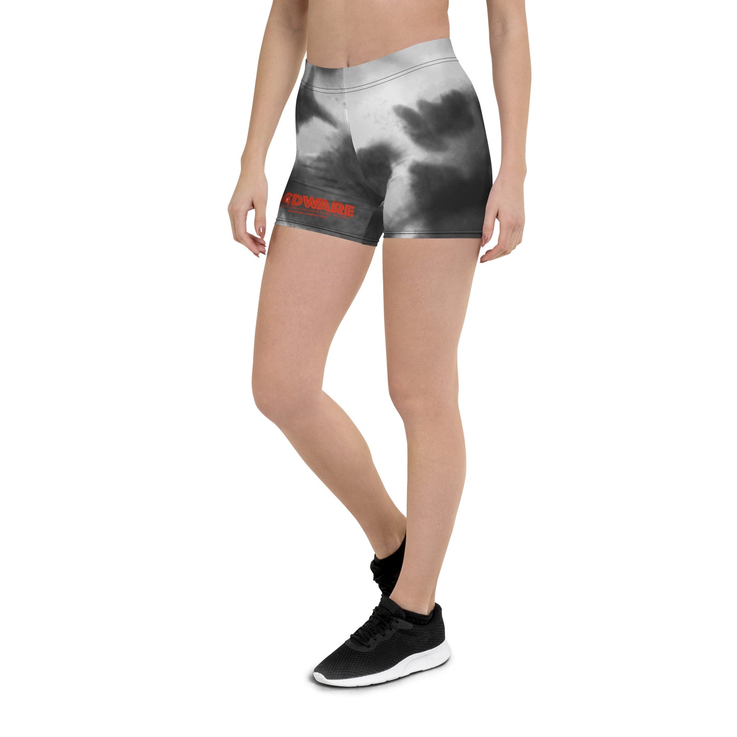 Godware Logo Yoga Shorts - Grey Multi