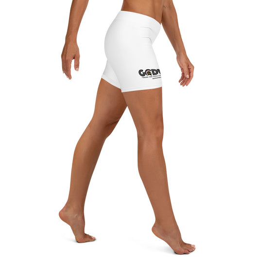 Godware Logo Yoga Shorts - White/Black