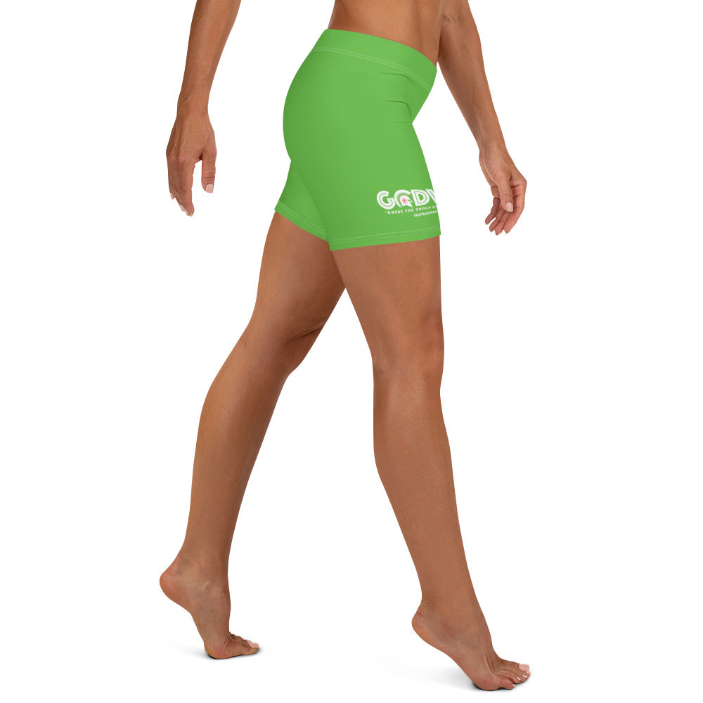 Godware Logo Stretchy Yoga Shorts - Green