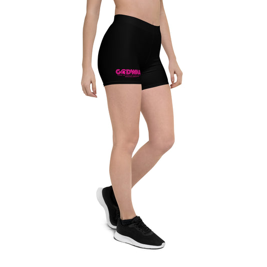 Godware Logo Yoga Shorts - Black/Pink
