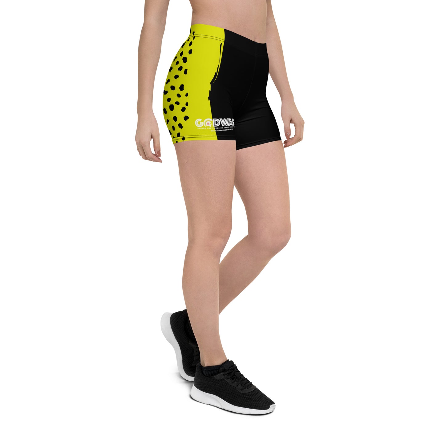 Godware Logo Yoga Shorts - Multi yellow