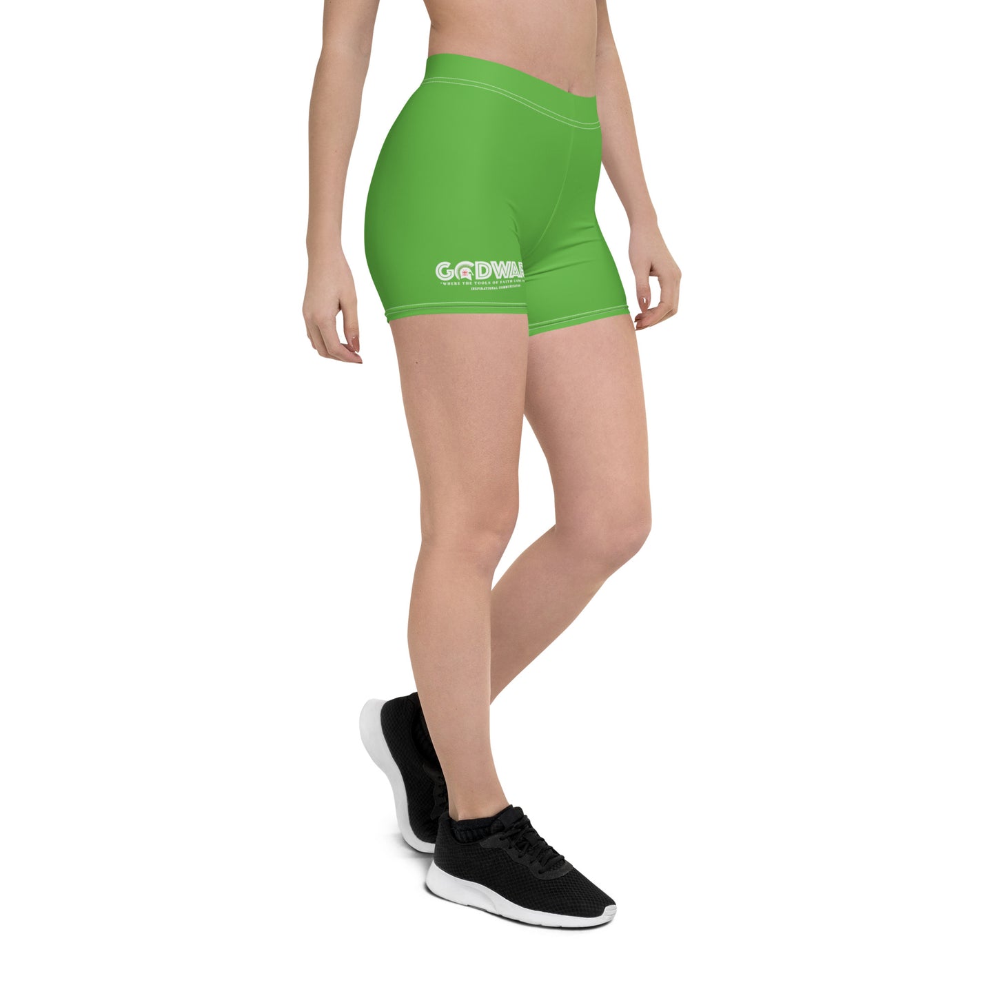 Godware Logo Stretchy Yoga Shorts - Green