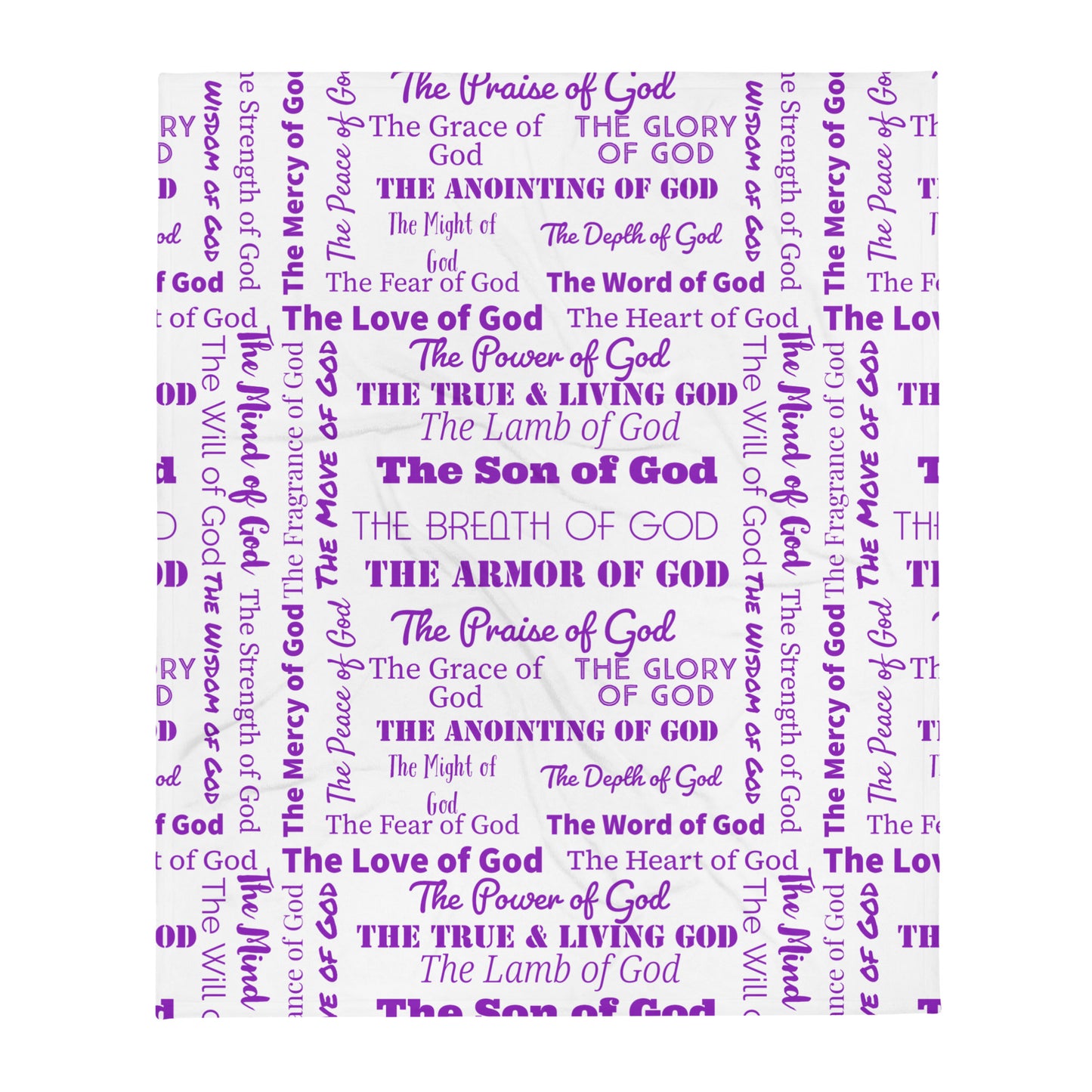 Attributes of God Velvety Soft Throw Blanket