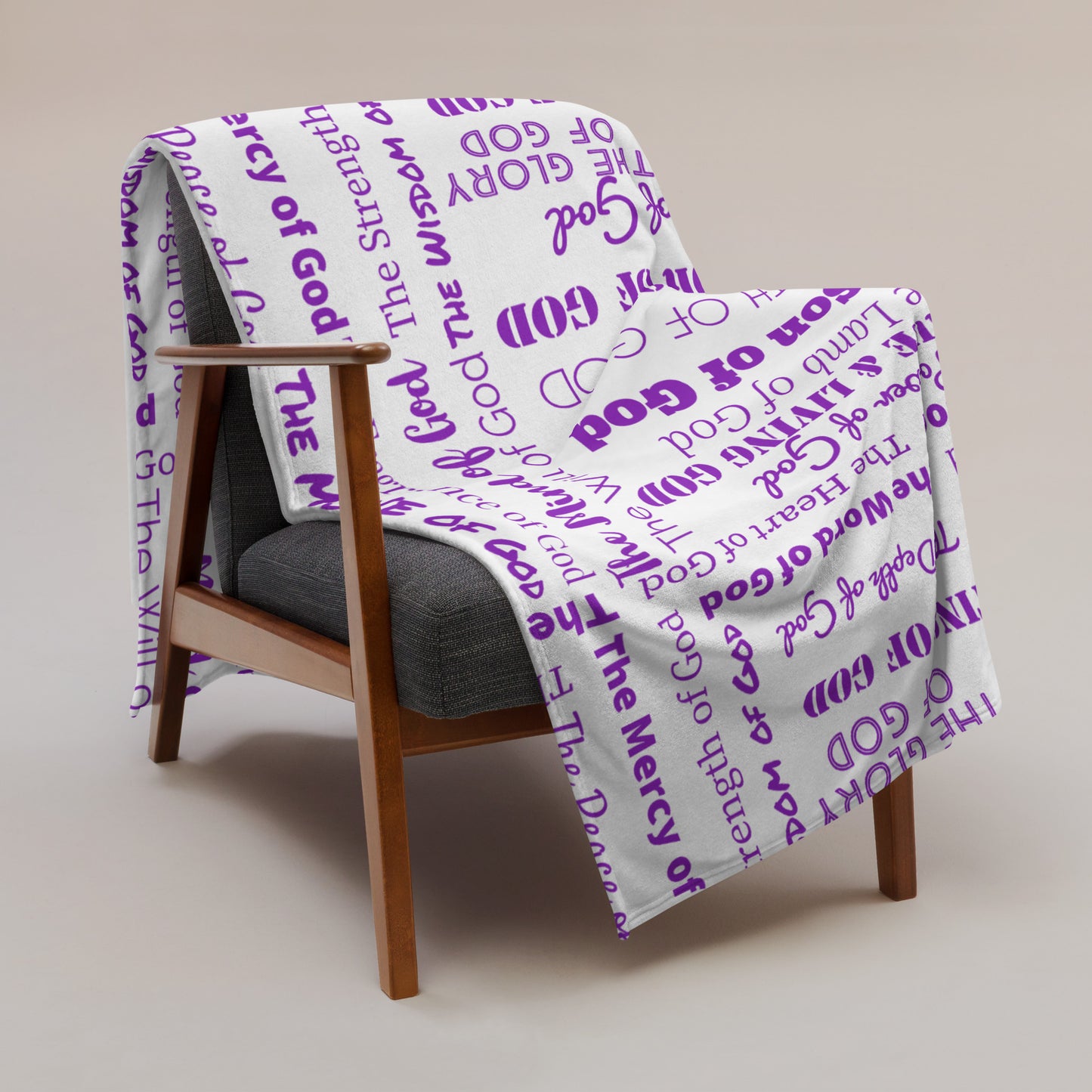 Attributes of God Velvety Soft Throw Blanket
