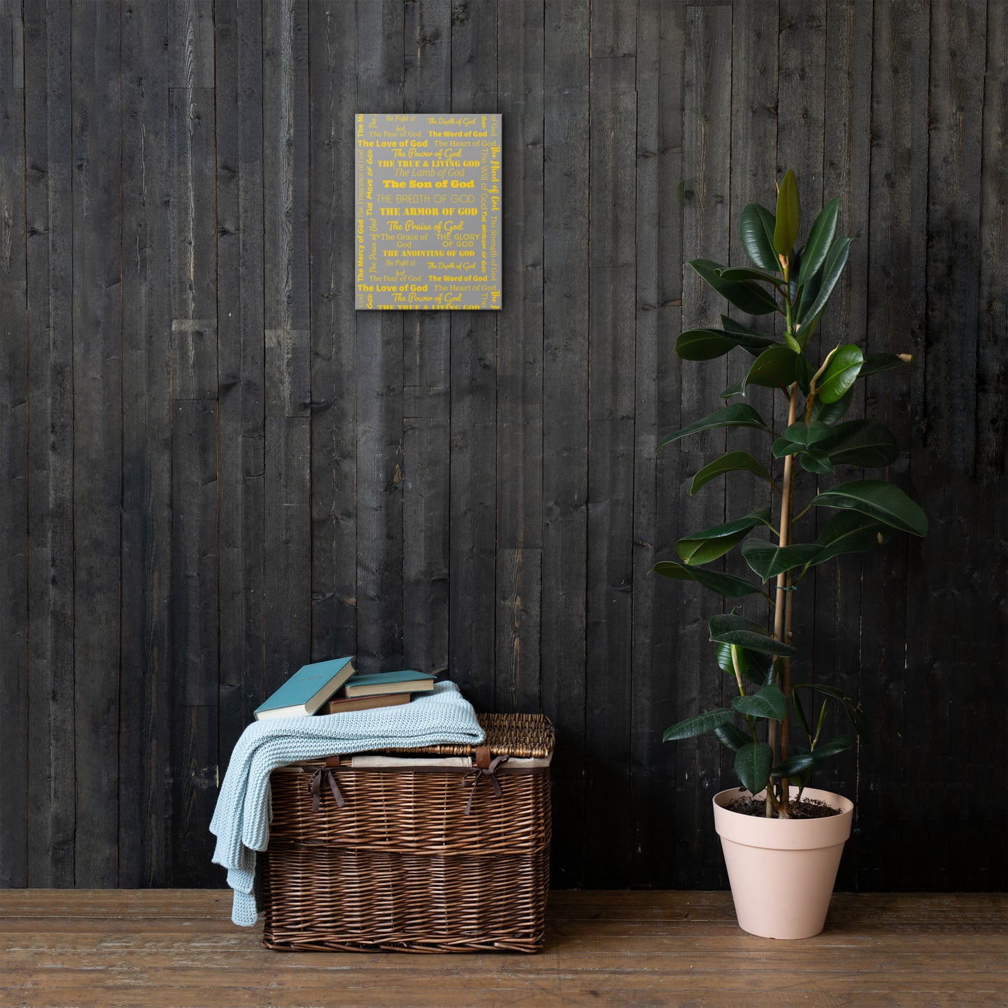 Attributes of God cork back coaster - Grey/Gold