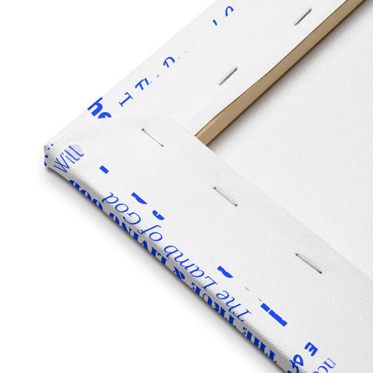 Attributes of God canvas wall decor - White/Royal