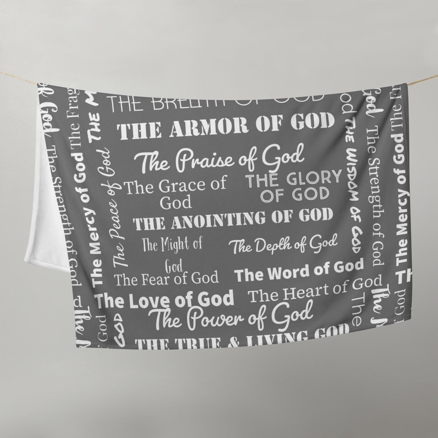 Attributes of God Velvety Soft Throw Blanket