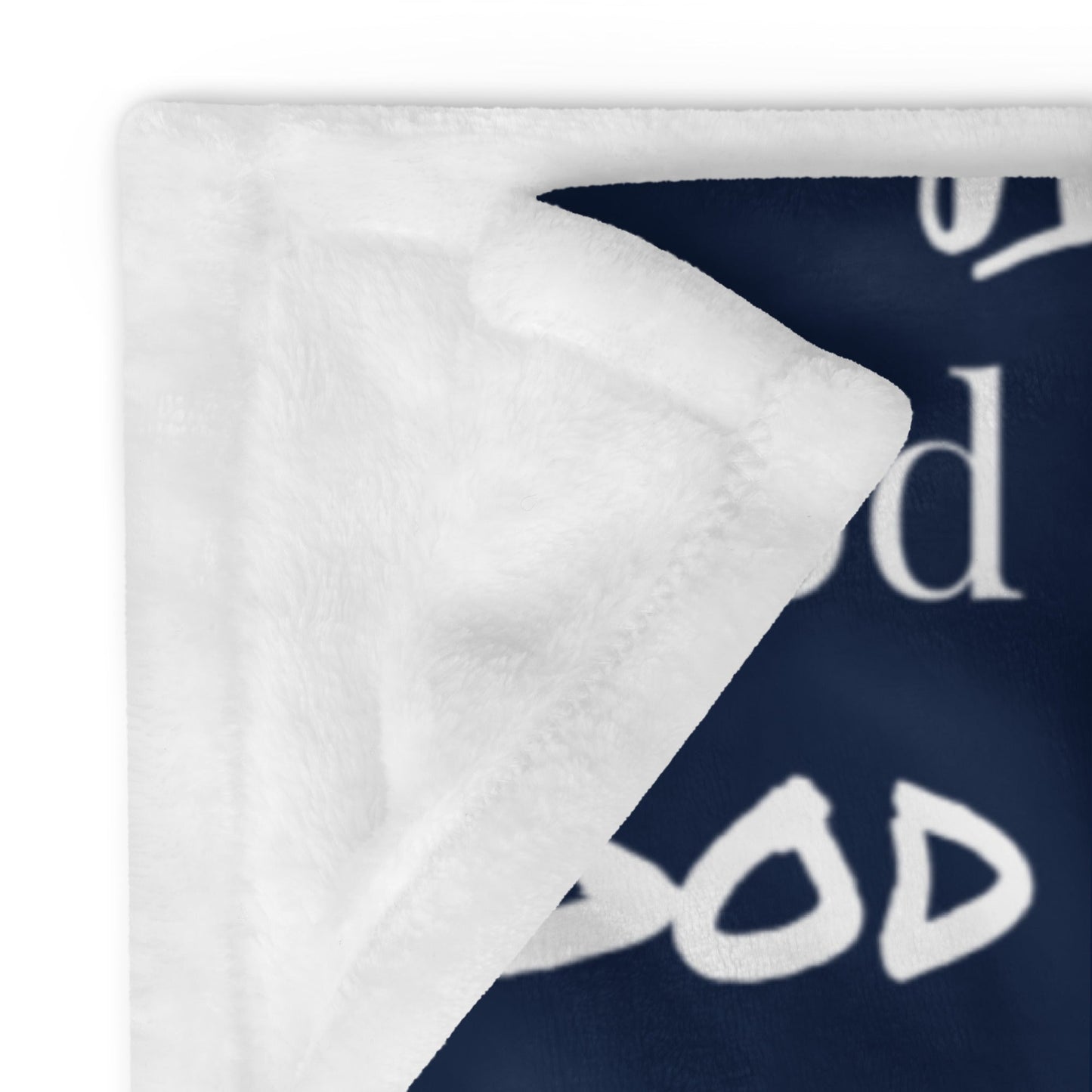 God Velvety Soft Throw Blanket - Navy Blue