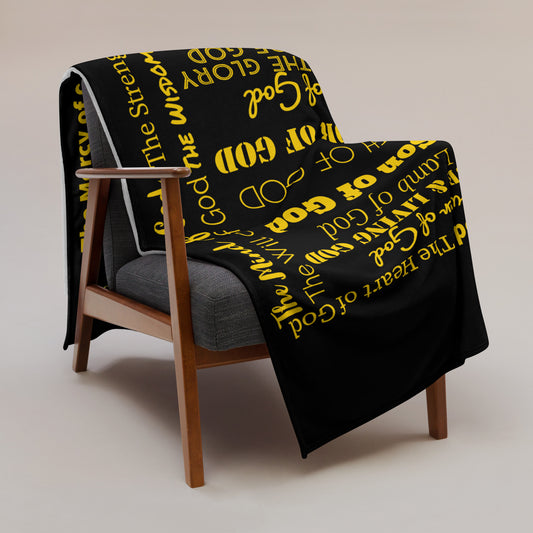 Attributes of God Velvety Soft Throw Blanket
