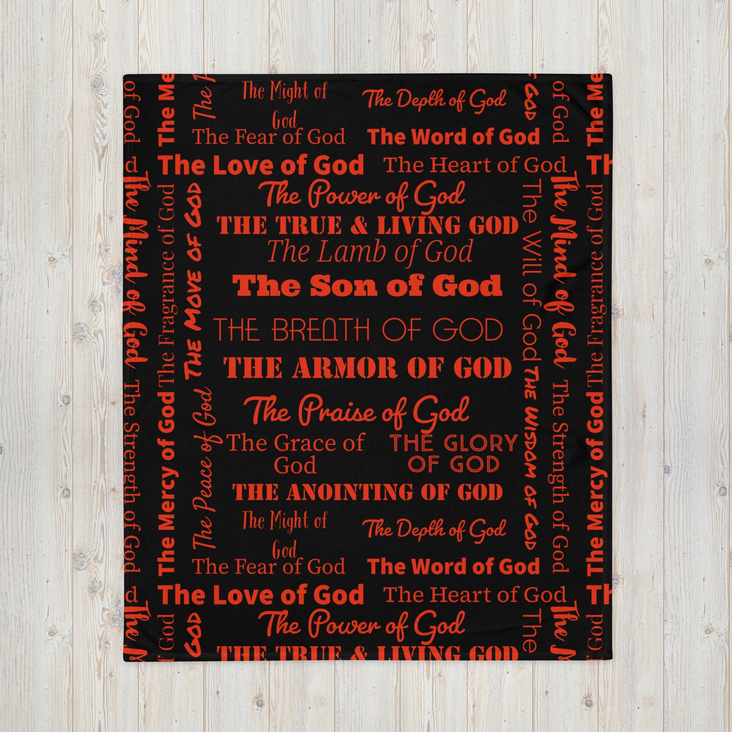 Attributes of God Velvety Soft Throw Blanket