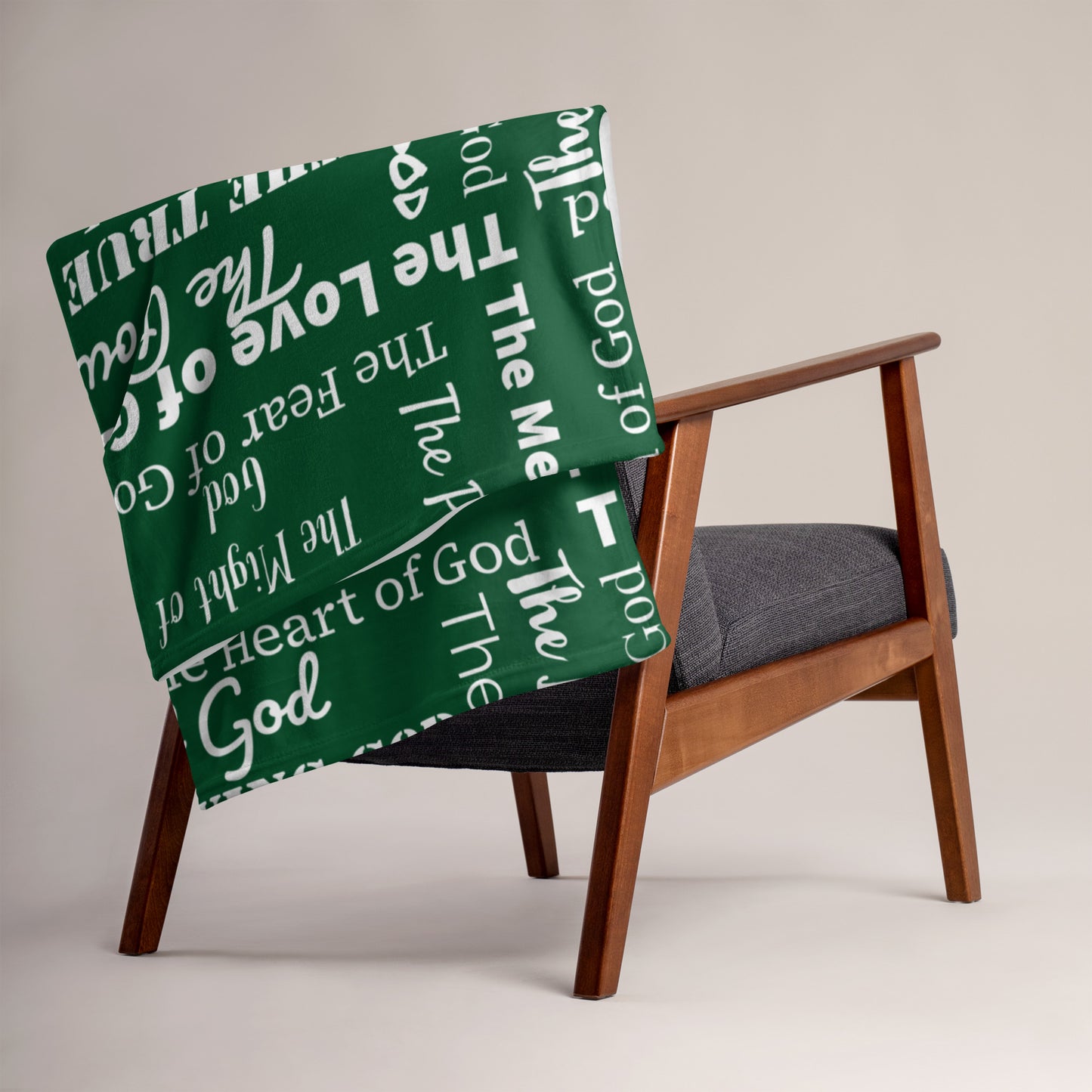 Attributes of God Fluffy Throw Pillow - Forest