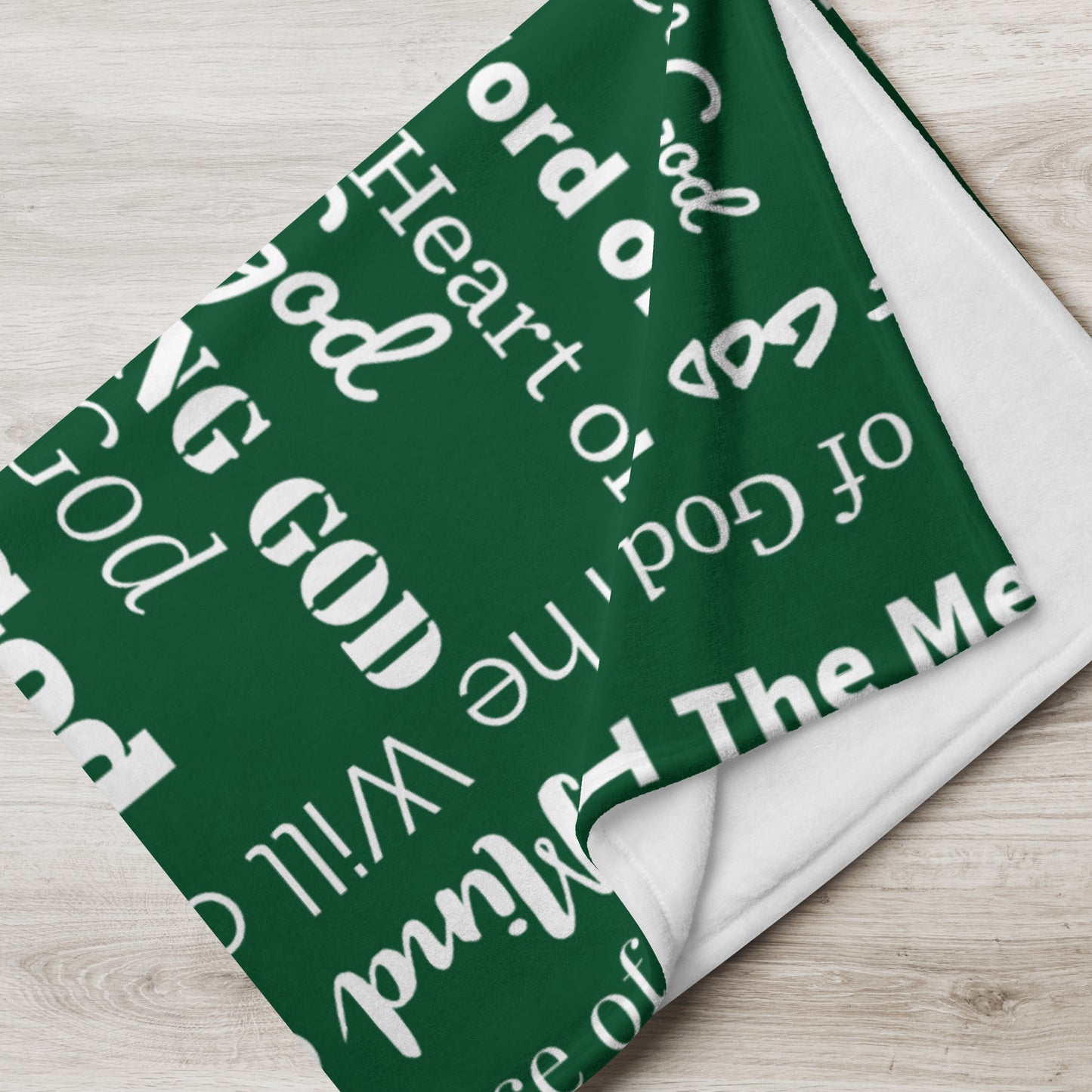 Attributes of God Velvety Soft Throw Blanket - Forest