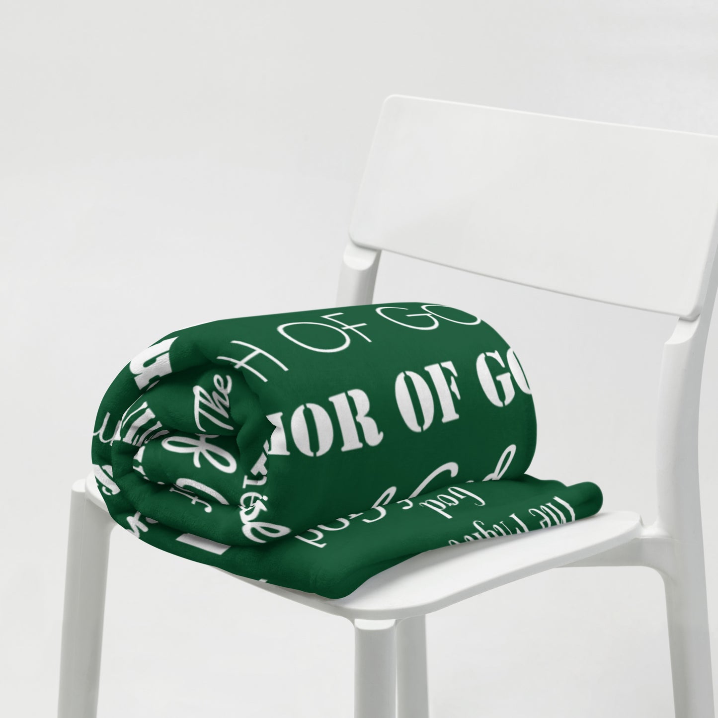 Attributes of God Velvety Soft Throw Blanket - Forest