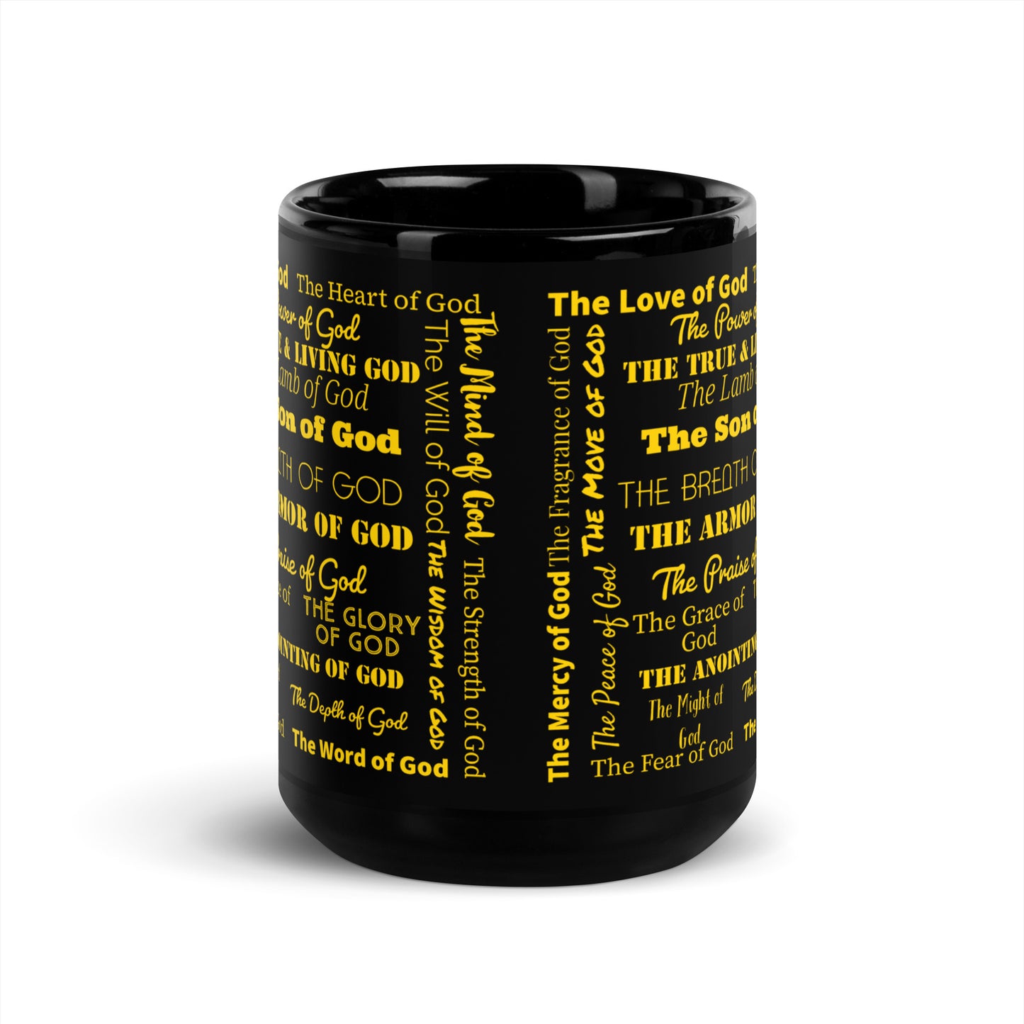Attributes of God cork back coaster - Black/Gold