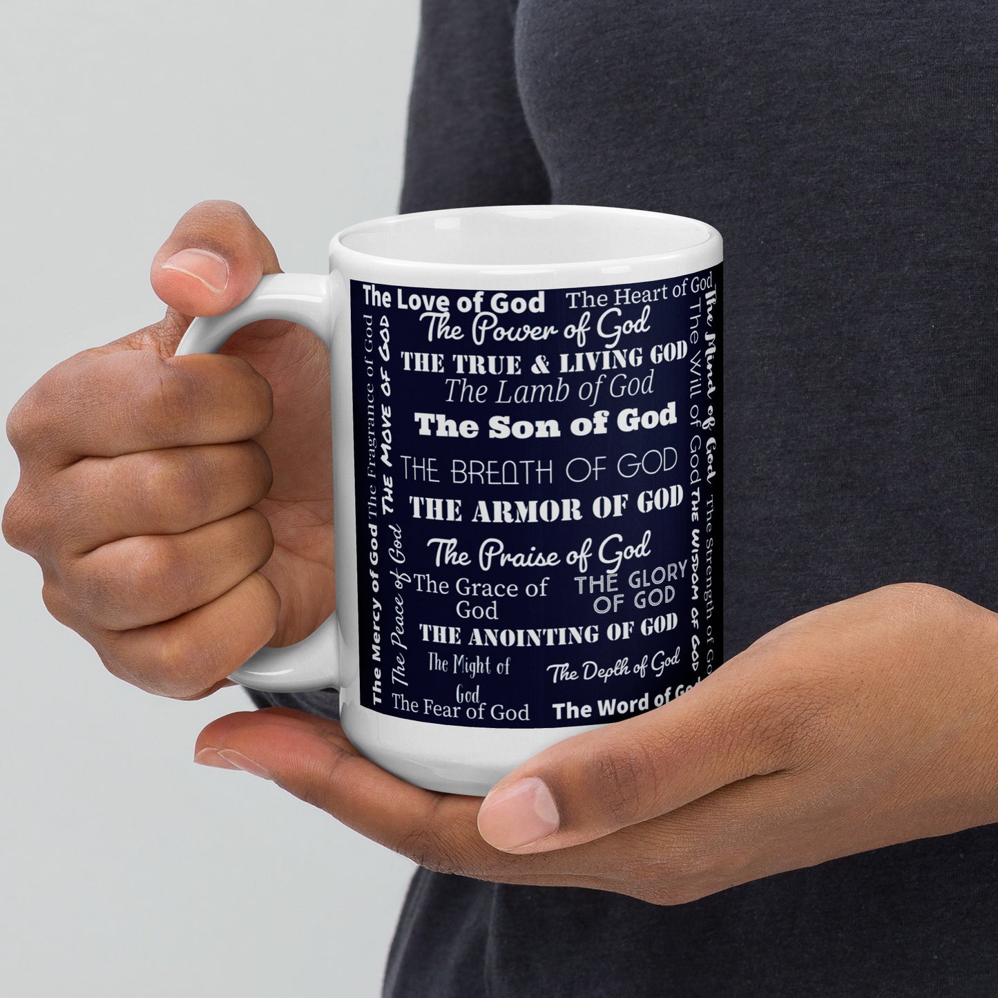 Attributes of God cork back coaster - Navy
