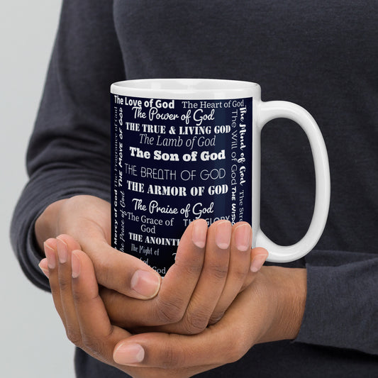 Mug - Attributes of God (Navy/White)