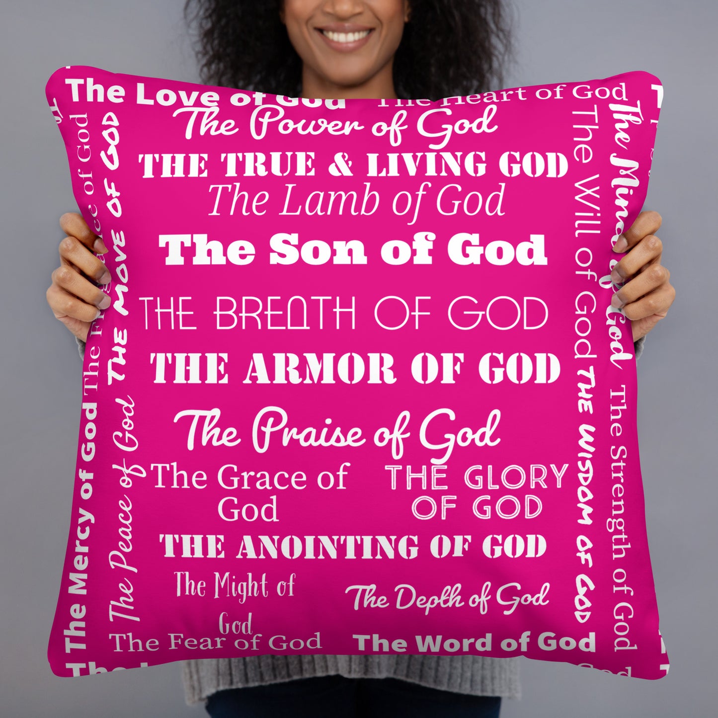 Attributes of God Ceramic Mug - Pink/White
