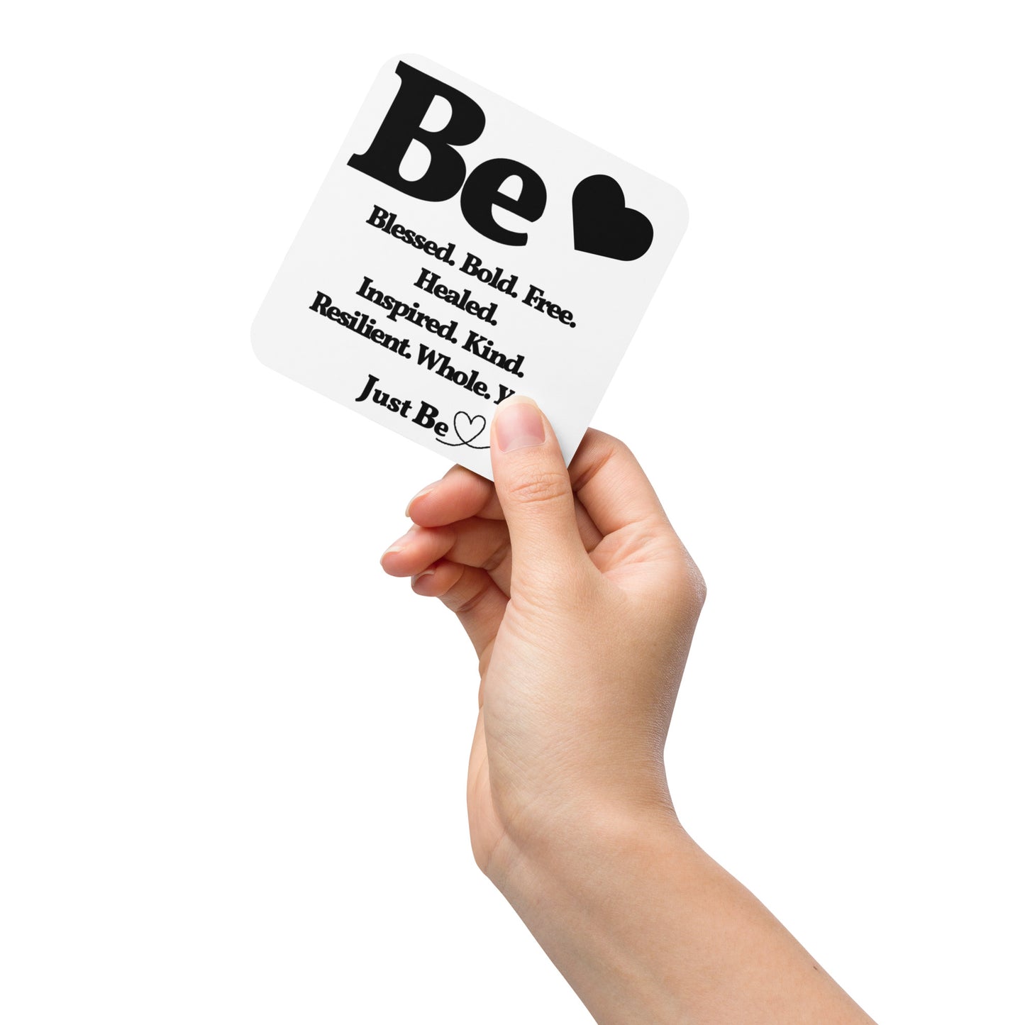 Be Inspired Coaster - White/Black | Faith-Based Home Decor | GodWare