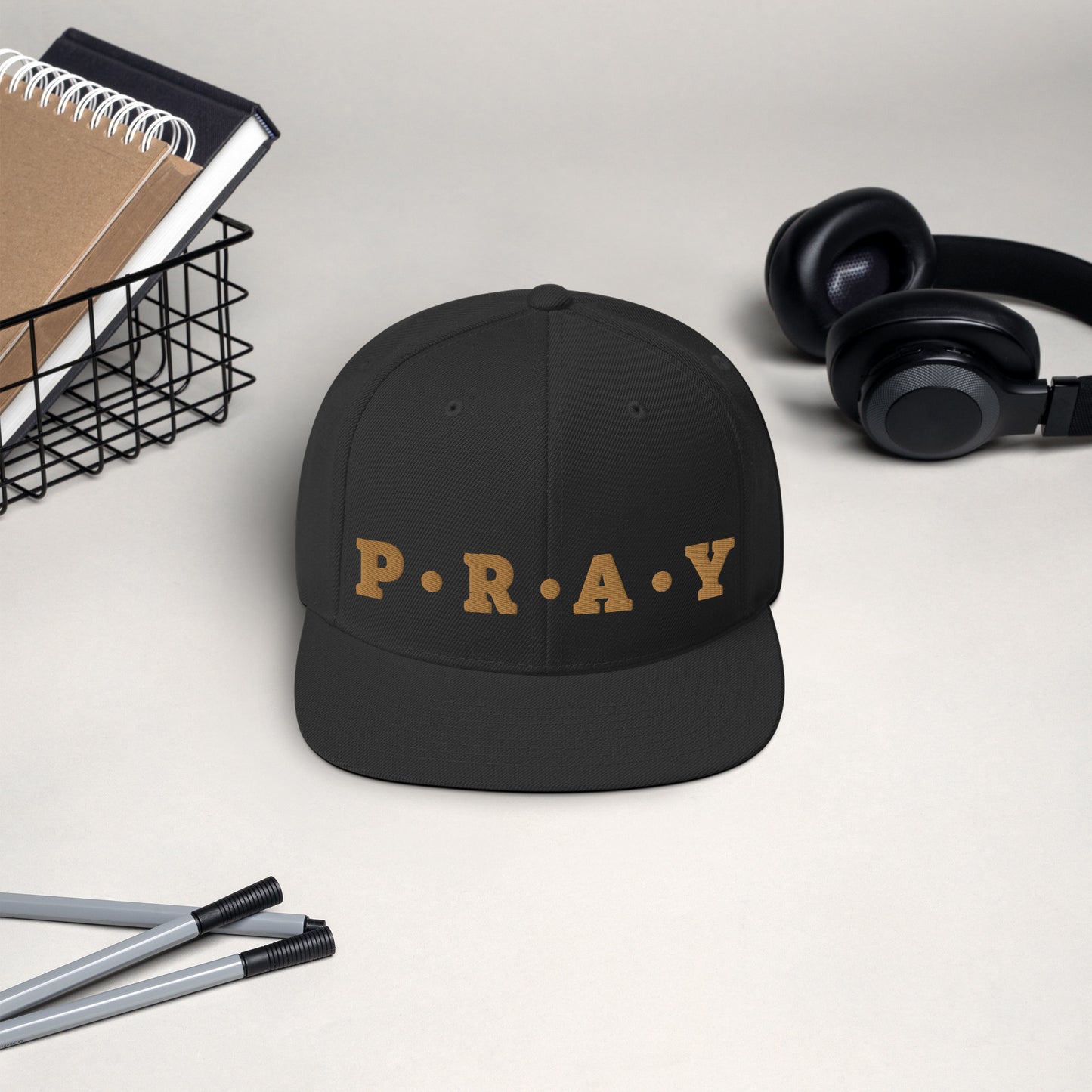 Pray - Classic Snapback Hat (Gold print)