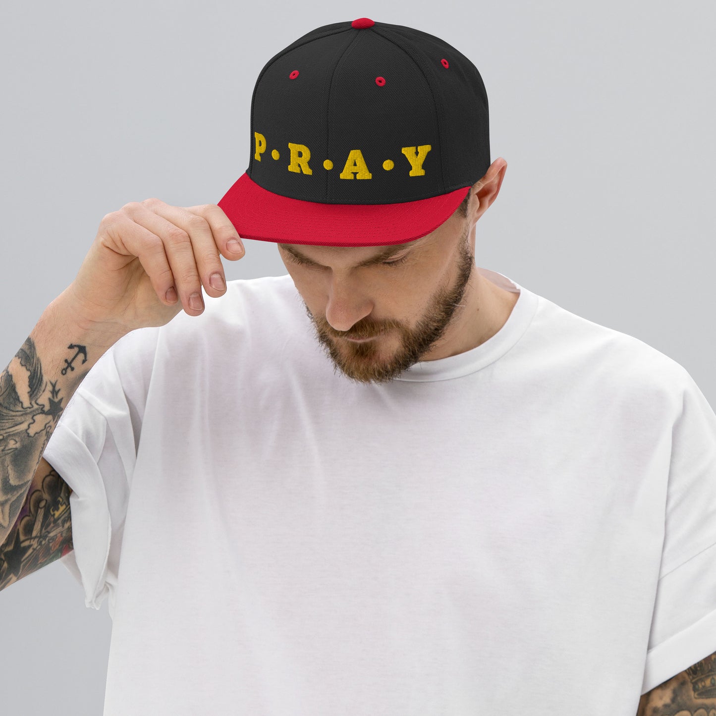Pray - Classic Snapback Hat (Yellow Print)