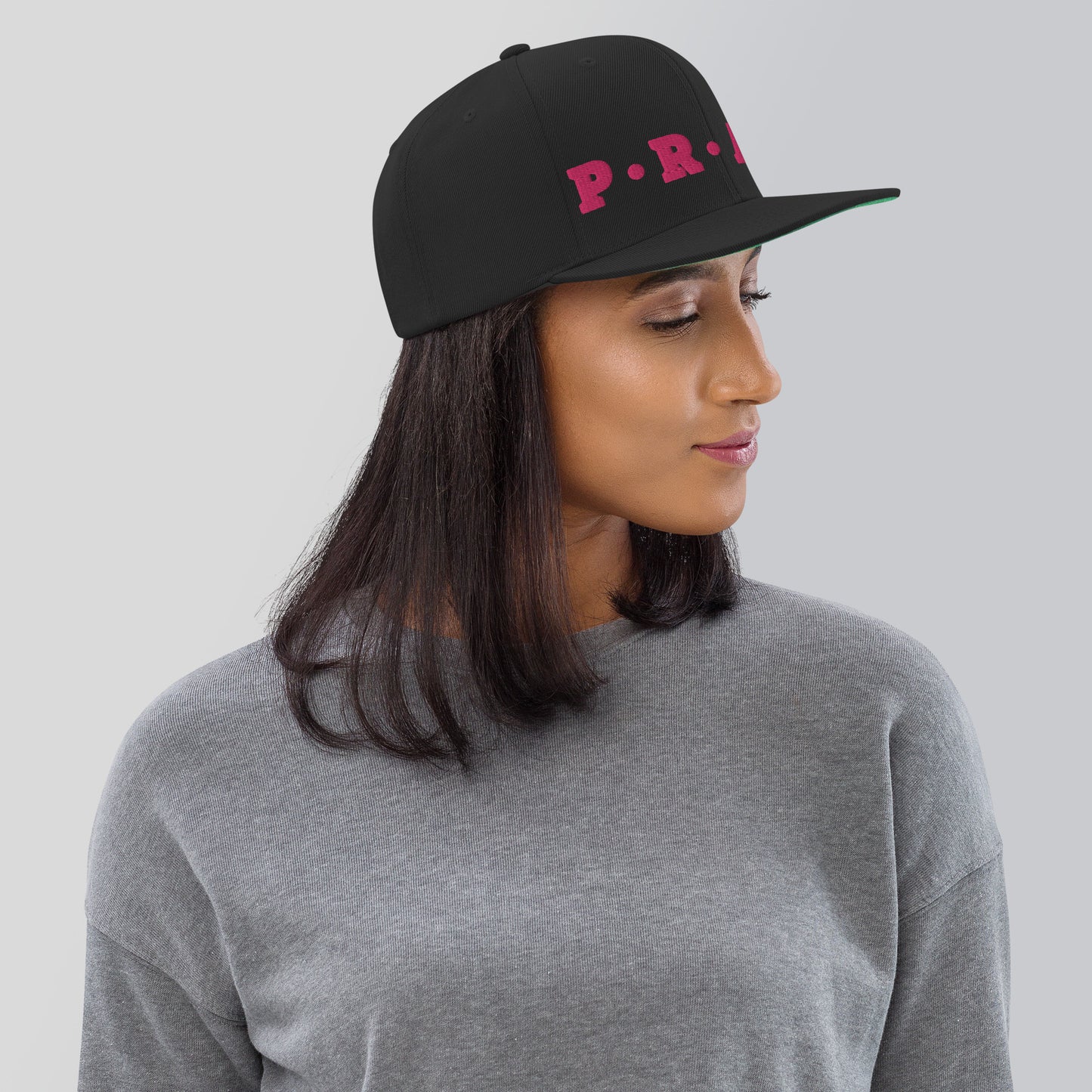Pray - Classic Snapback Hat (berry print)