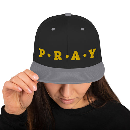 Pray - Classic Snapback Hat (Yellow Print)