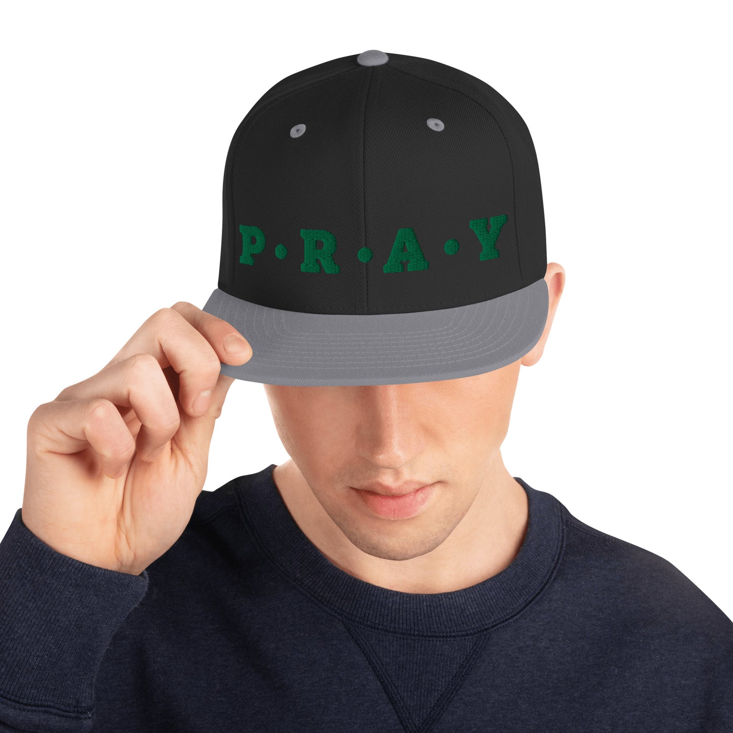 Pray - Classic Snapback Hat (Green print)