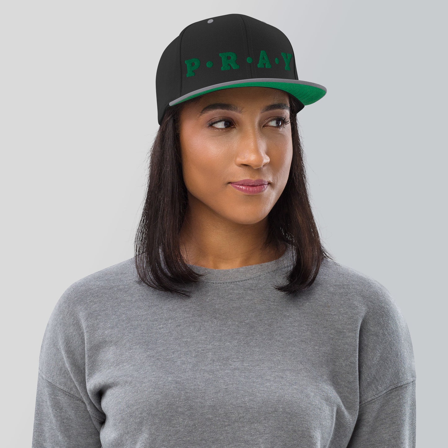 Pray - Classic Snapback Hat (Green)