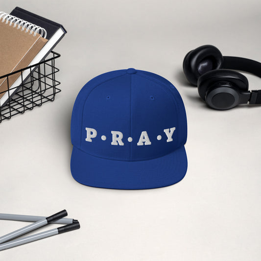 Pray Classic Snapback Hat - Christian Faith Cap with Embroidered Design