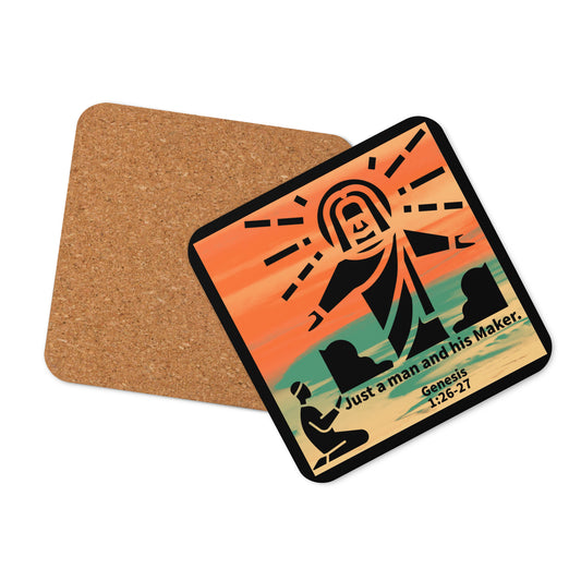 Just a Man Cork-back coaster
