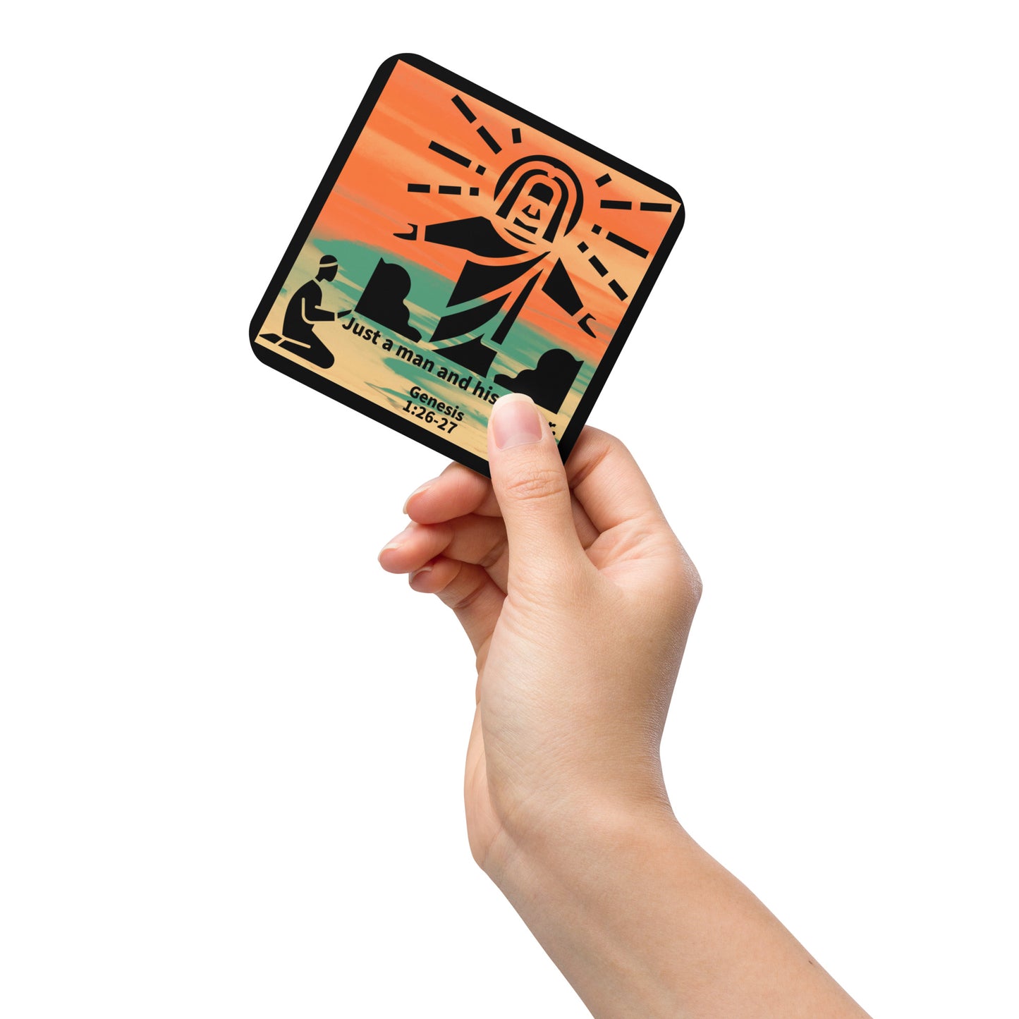 Just a Man Cork-back coaster