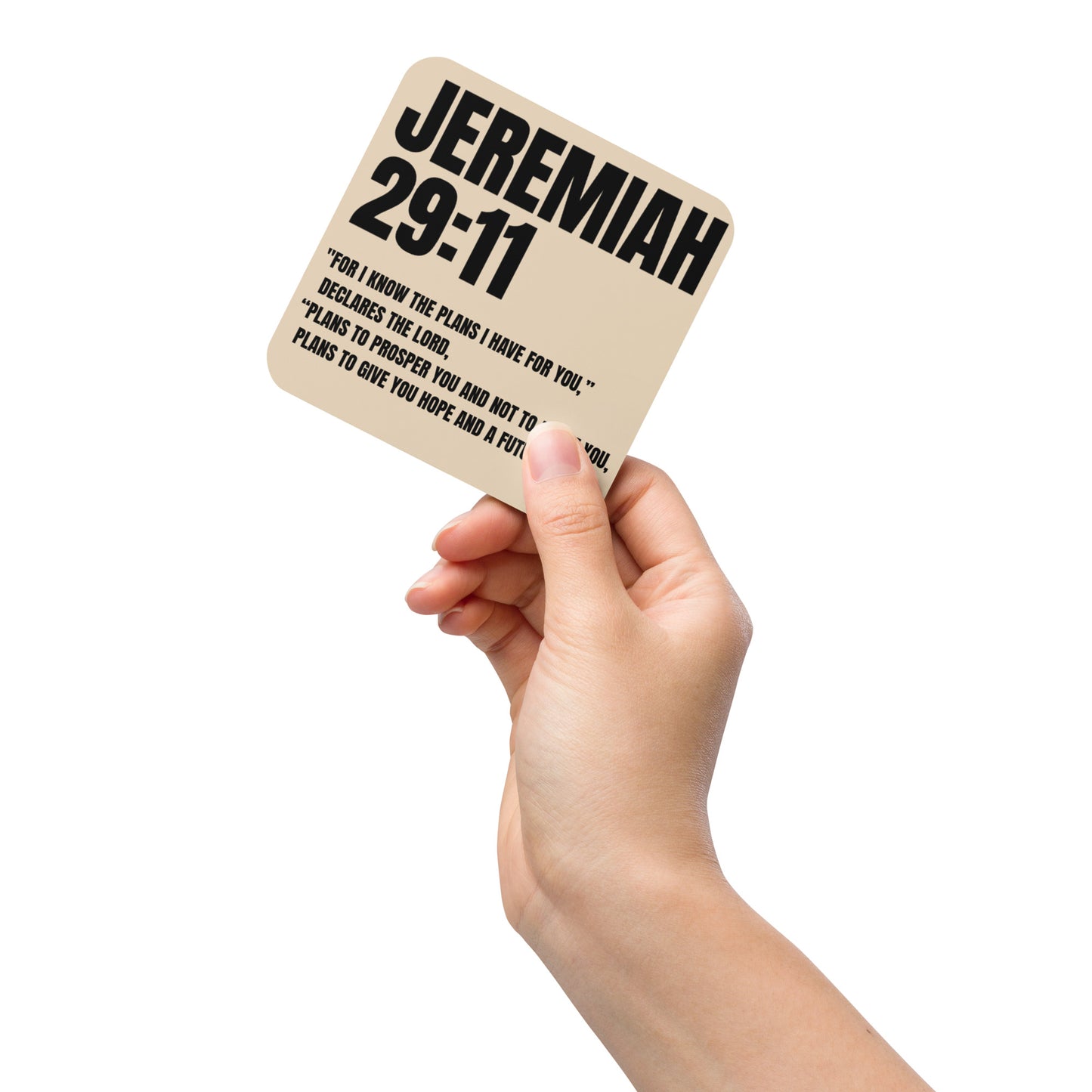 Jeremiah 29:11 Coaster - Faith-Based Cork-Back Coaster | GodWare