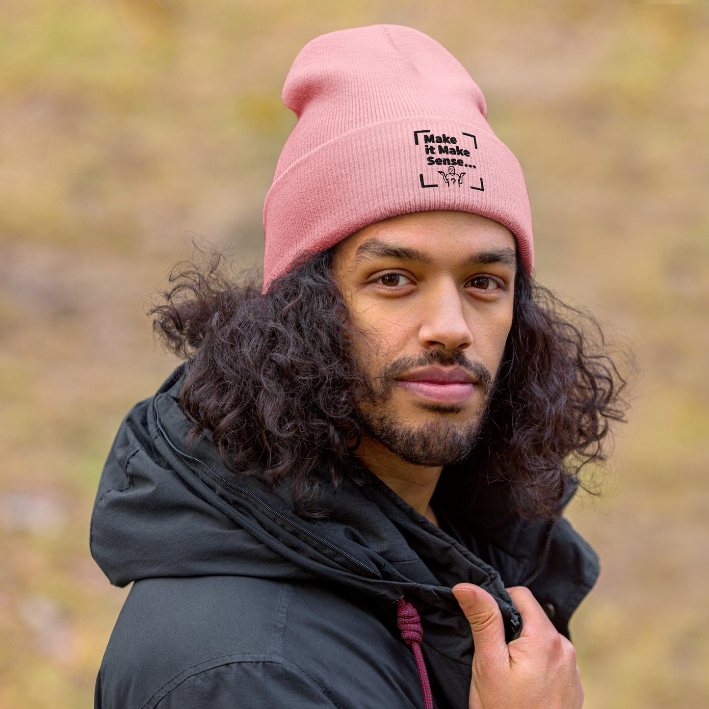 Make Sense Beanie (Black print)