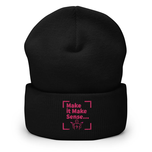 Make Sense Beanie (Pink Print)