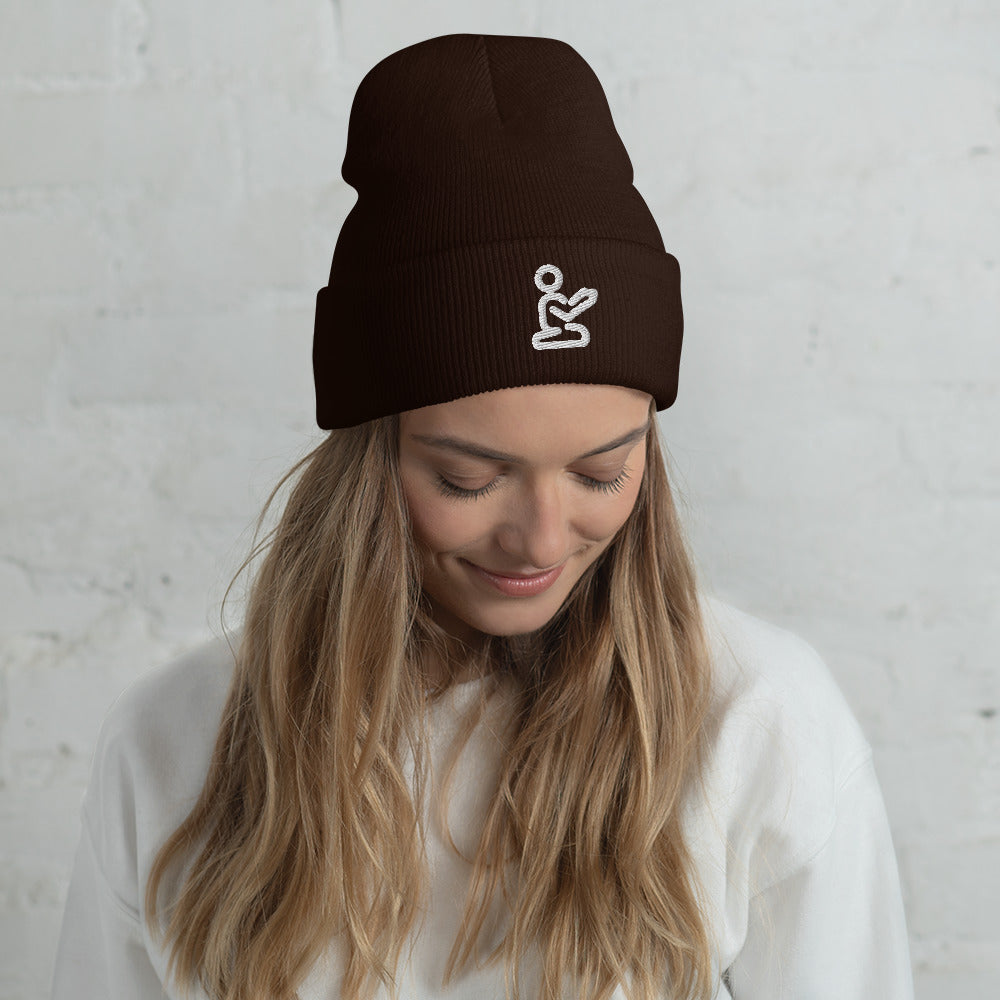 Prayer Beanie - White print