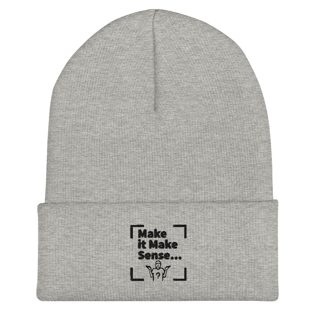 Make Sense Beanie (Black print)