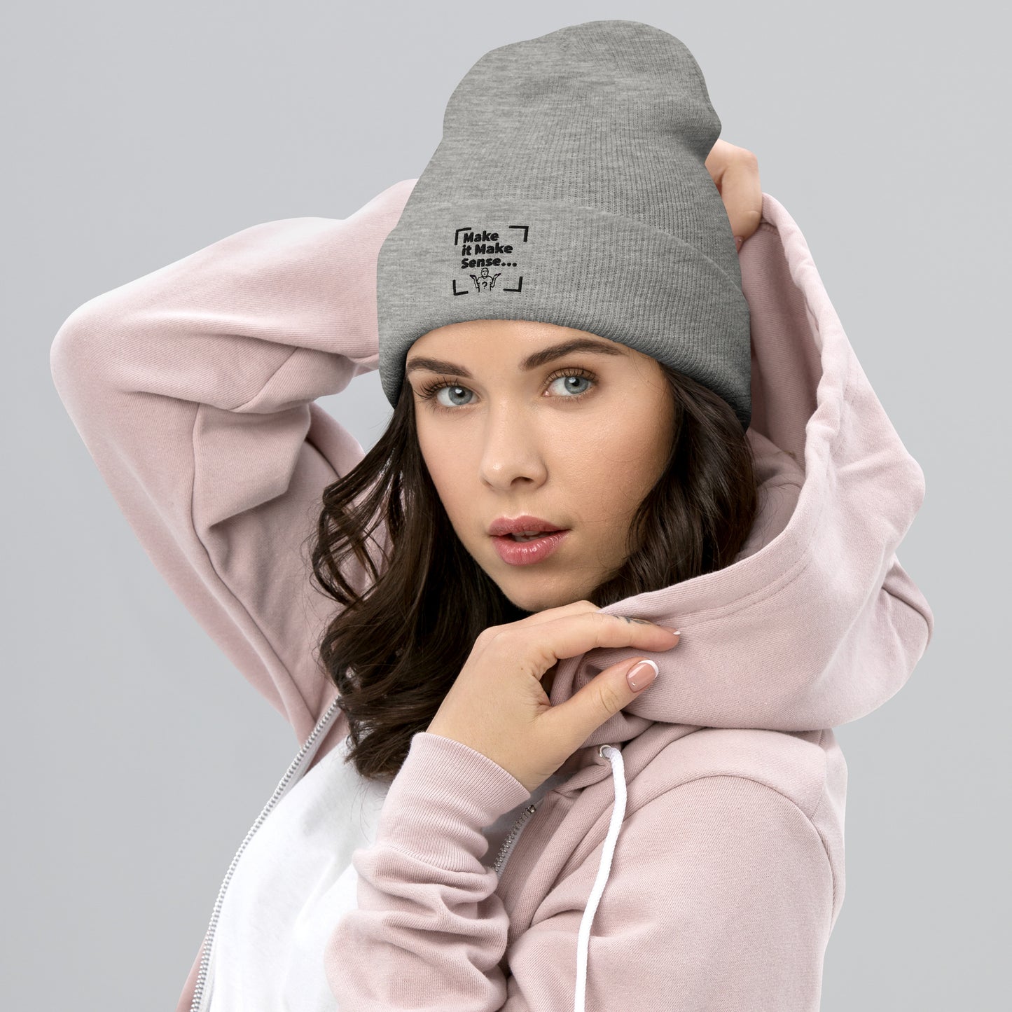 Make Sense Beanie (Black print)