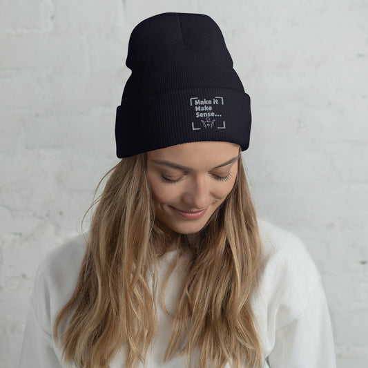 Make Sense Beanie - Grey Print