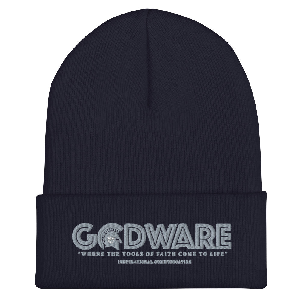 Godware Acrylic Logo Beanie - Grey Print