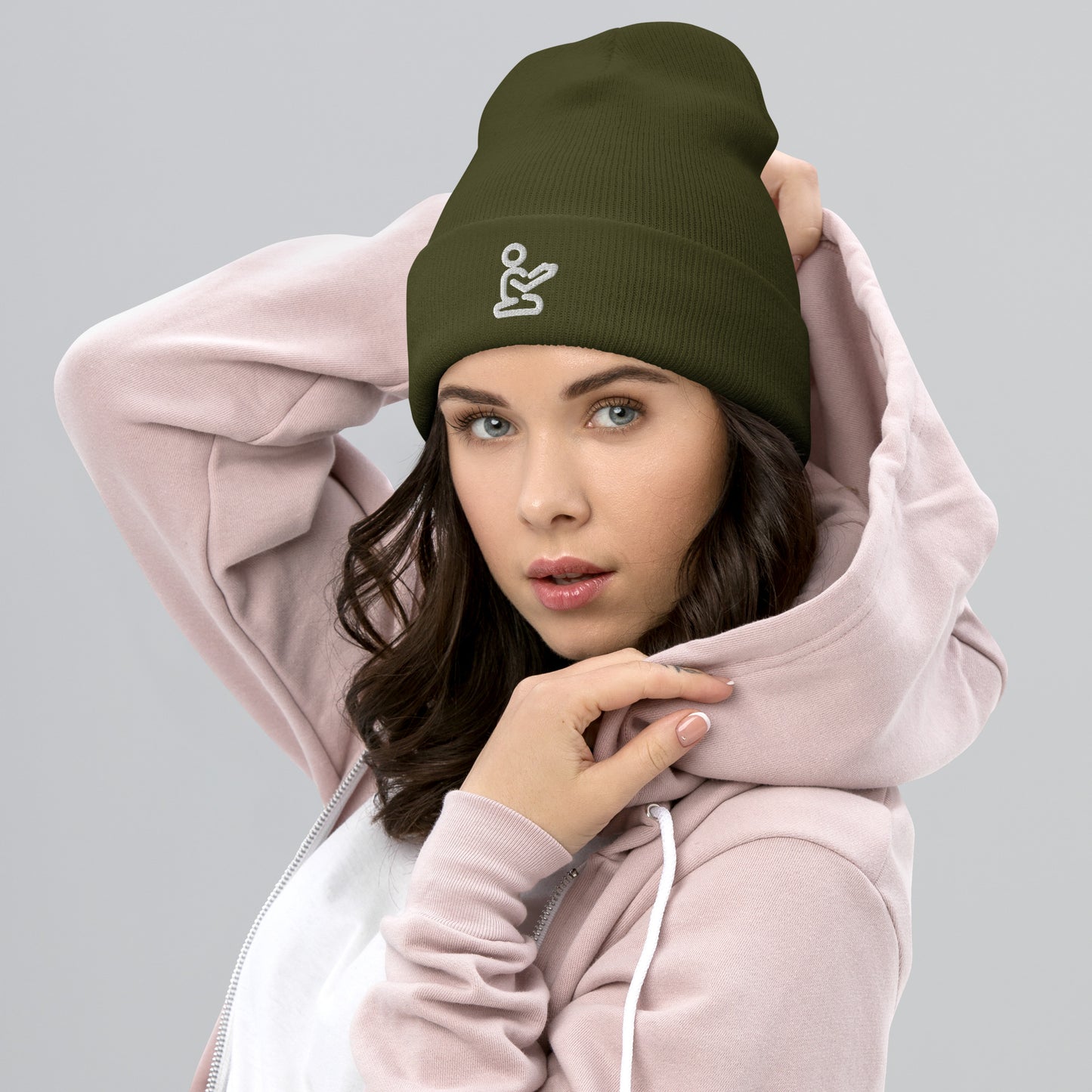 Prayer Beanie - White print