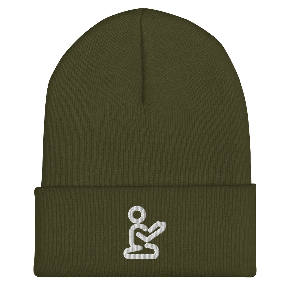 Prayer Beanie - White print